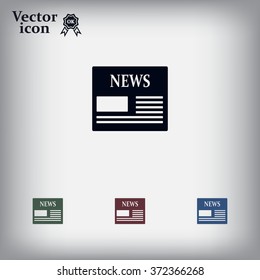 Flat icon of news