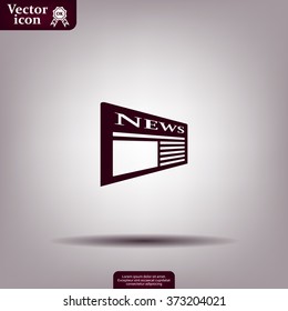 Flat icon of news