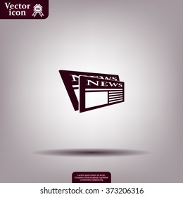 Flat icon of news