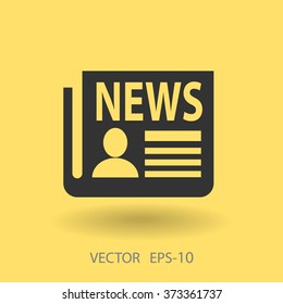 Flat  icon of news
