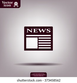 Flat icon of news