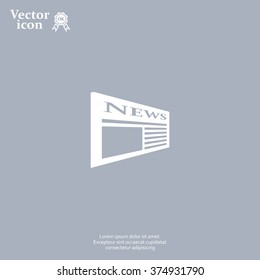 Flat icon of news