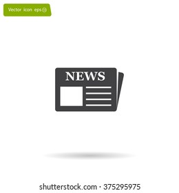 Flat icon of news