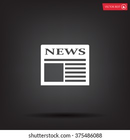 Flat icon of news