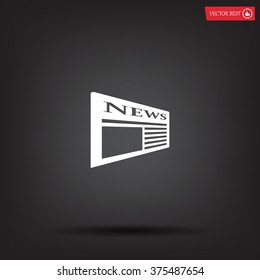 Flat icon of news