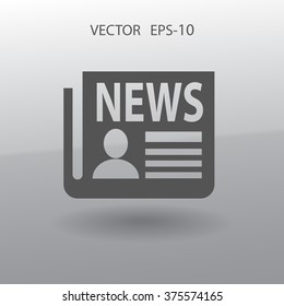 Flat  icon of news