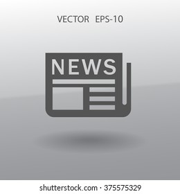 Flat  icon of news