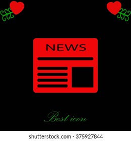 Flat icon of news