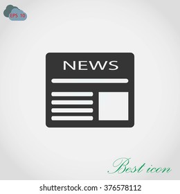 Flat icon of news