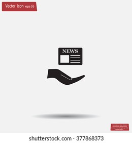 Flat icon of news
