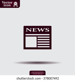 Flat icon of news