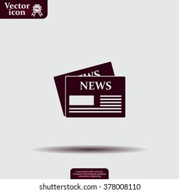 Flat icon of news