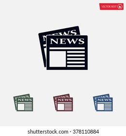 Flat icon of news