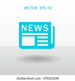 Flat  icon of news