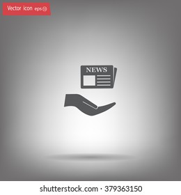 Flat icon of news