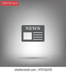 Flat icon of news
