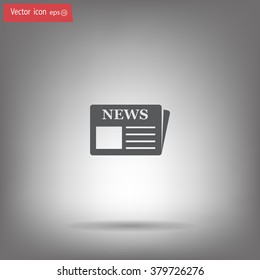 Flat icon of news
