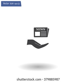 Flat icon of news