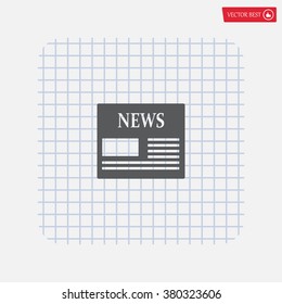 Flat icon of news
