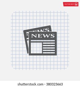 Flat icon of news