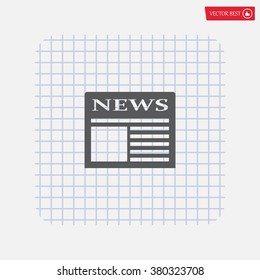 Flat icon of news