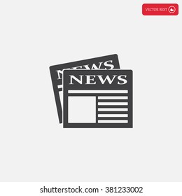 Flat icon of news