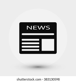 Flat icon of news