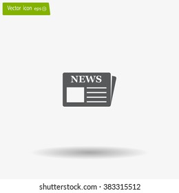 Flat icon of news
