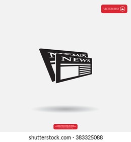 Flat icon of news