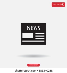 Flat icon of news