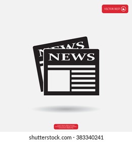 Flat icon of news
