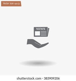 Flat icon of news
