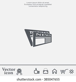 Flat icon of news