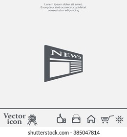 Flat icon of news
