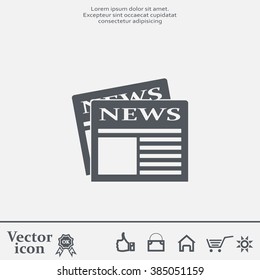 Flat icon of news