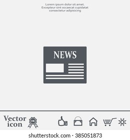 Flat icon of news
