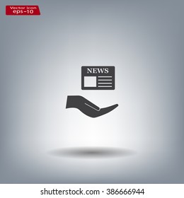 Flat icon of news