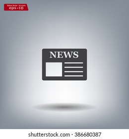 Flat icon of news