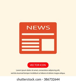 Flat icon of news