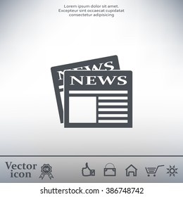 Flat icon of news