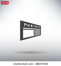 Flat icon of news