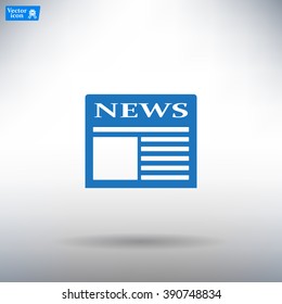 Flat icon of news