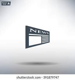 Flat icon of news
