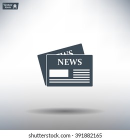 Flat icon of news