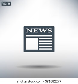 Flat icon of news