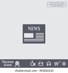 Flat icon of news