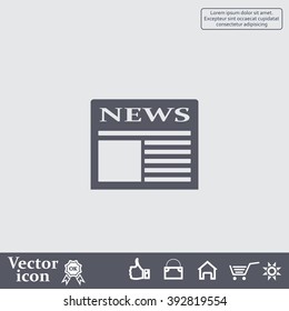 Flat icon of news