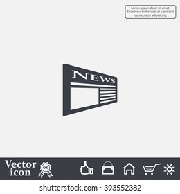 Flat icon of news