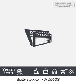 Flat icon of news