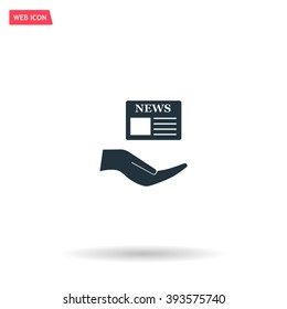 Flat icon of news
